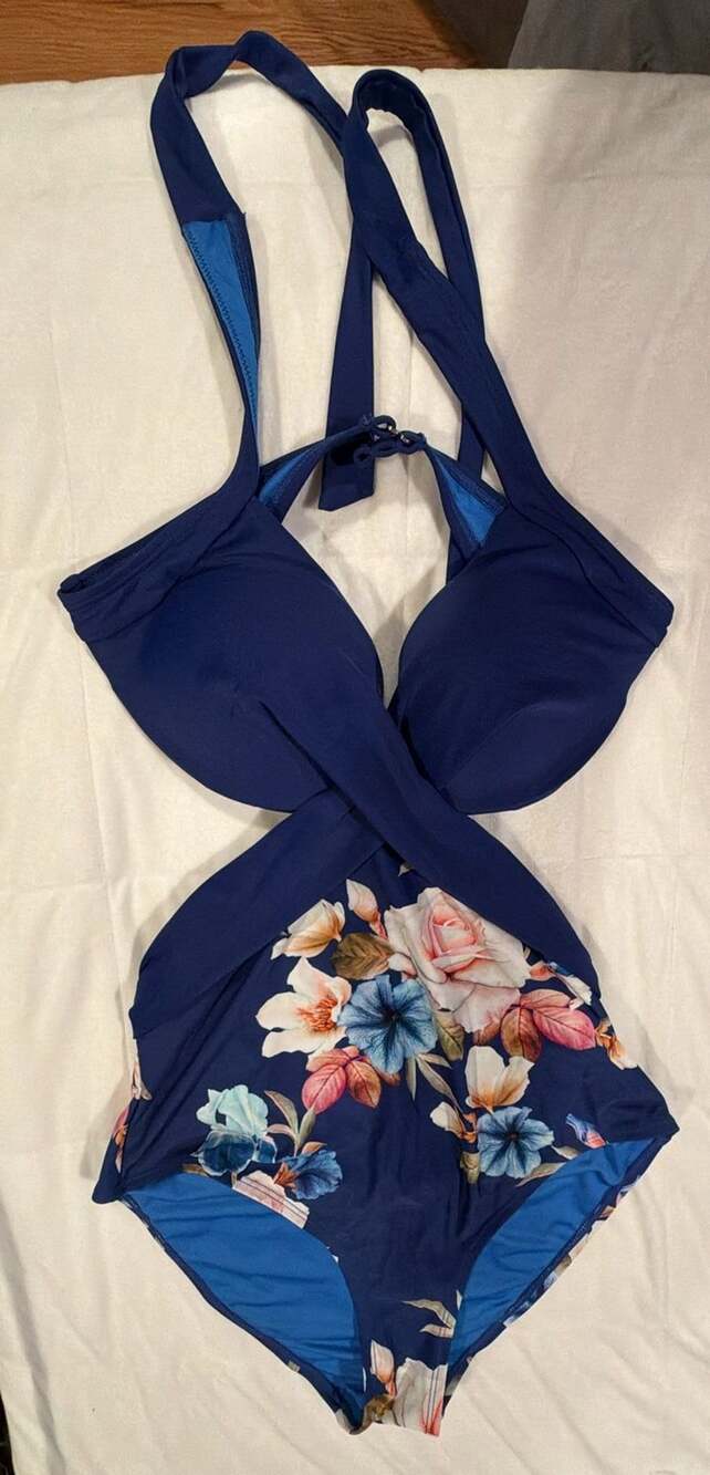 Cupshe Floral Halter One Piece Swimsuit